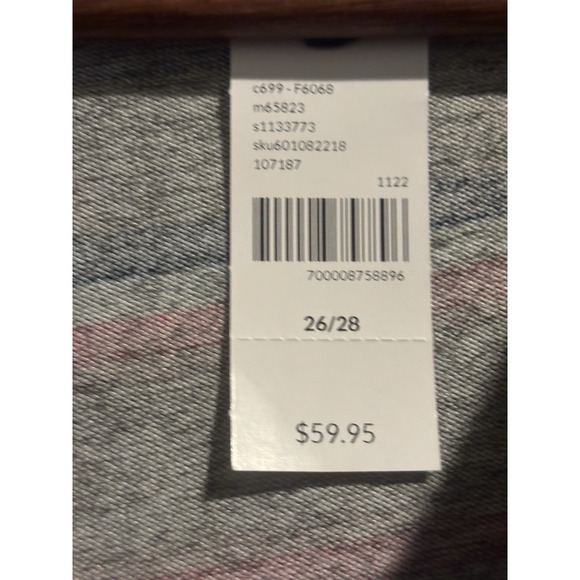 NWT‎ Lane Bryant Top Women's  Long Sleeve Striped Mock Turtle neck Size 26/28 - Picture 5 of 7